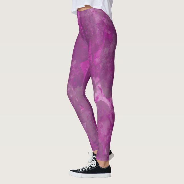 Rosy Nature Print Leggings (Left)