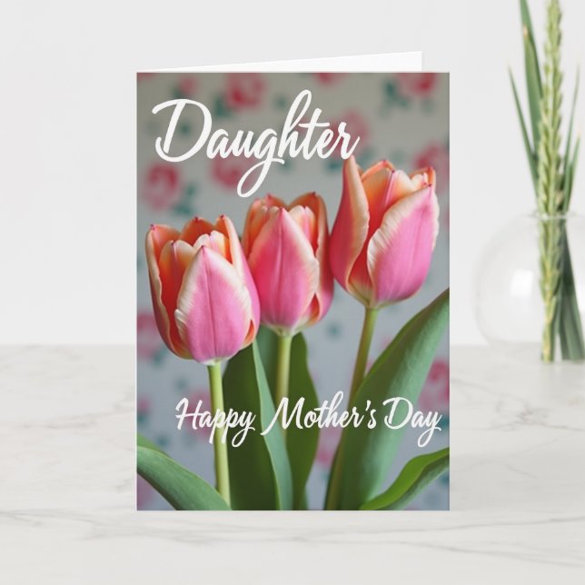 Rosy Peach Mothers Day Card (Front)