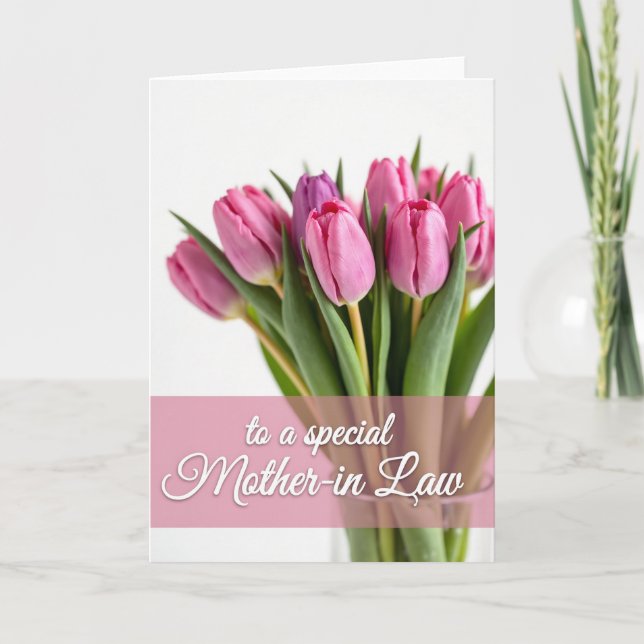 Rosy Pink Blossom Mothers Day Card (Front)