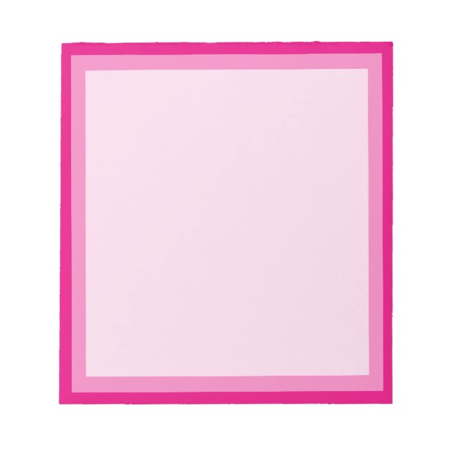 Rosy Pink Classic Boarder Photo frame Notepad (Front)