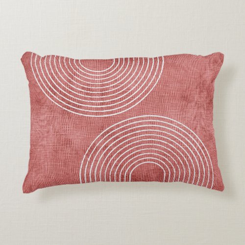 Rosy Pink Minimalist Accent Pillow