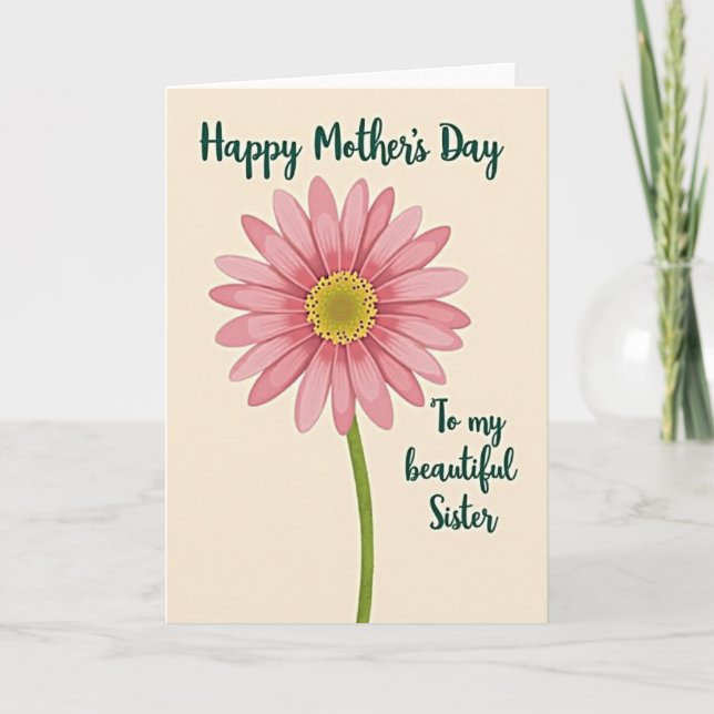 Rosy Pink Mothers Day Art Card (Front)