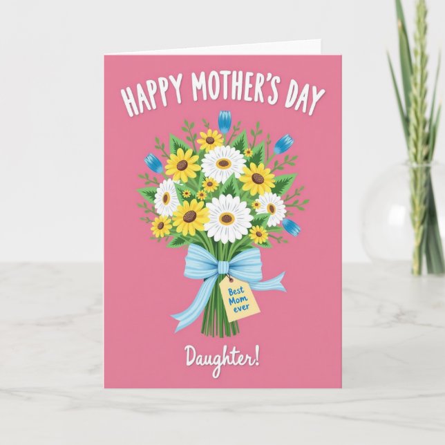 Rosy Pink Mothers Day Bloom Card (Front)