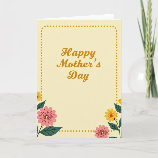 Rosy Pink Mothers Day Love Card (Front)