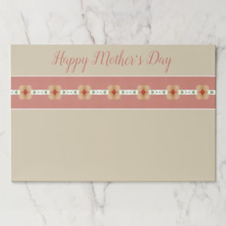 Rosy Pink Taupe And Orange Paper Placemats