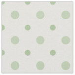 Rosy Posy Green Polka Dot on Textured White Fabric