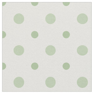 Rosy Posy Green Polka Dot on Textured White Fabric