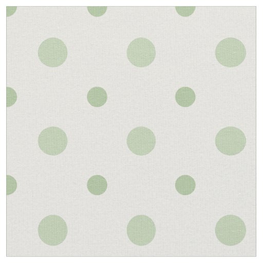 Rosy Posy Green Polka Dot on Textured White Fabric