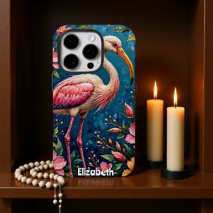 Rosy Radiance: Spoonbill in Bloom iPhone 16 Pro Case