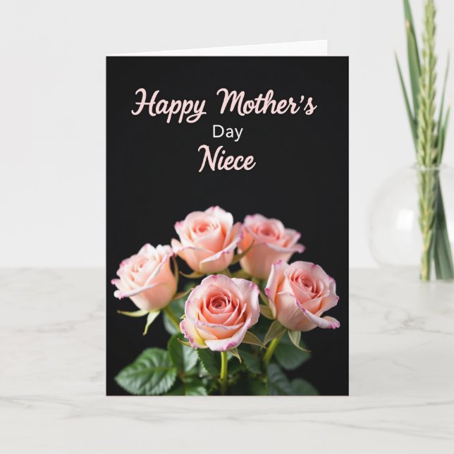 Rosy Script Mothers Day Card (Front)