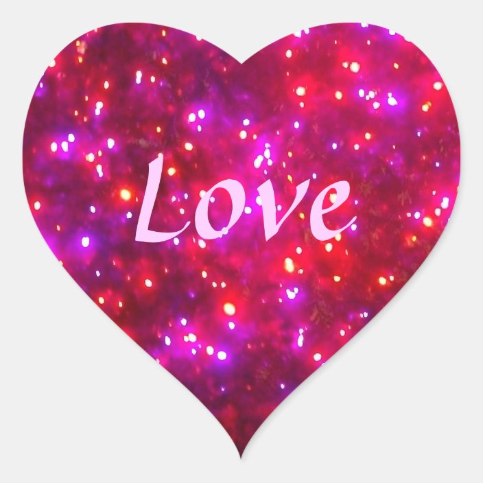 Rosy Sparkle Love Stickers Zazzle Com