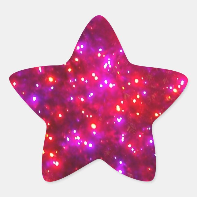 'Rosy Sparkle' Star-Shaped Stickers (Front)