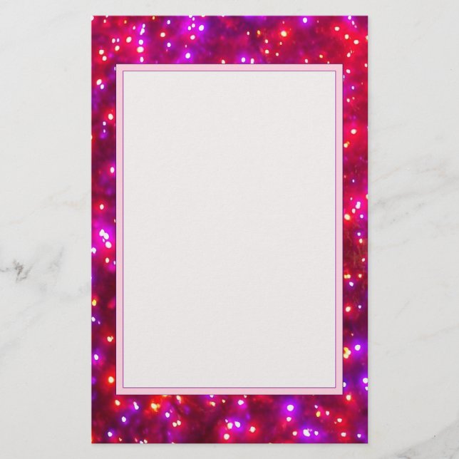 'Rosy Sparkle' Stationery (Front)