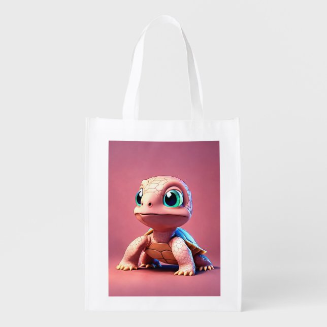 Rosy the Baby Turtle Grocery Bag (Front)