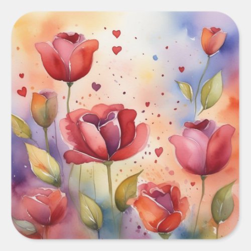 Rosy Valentines Day Sticker