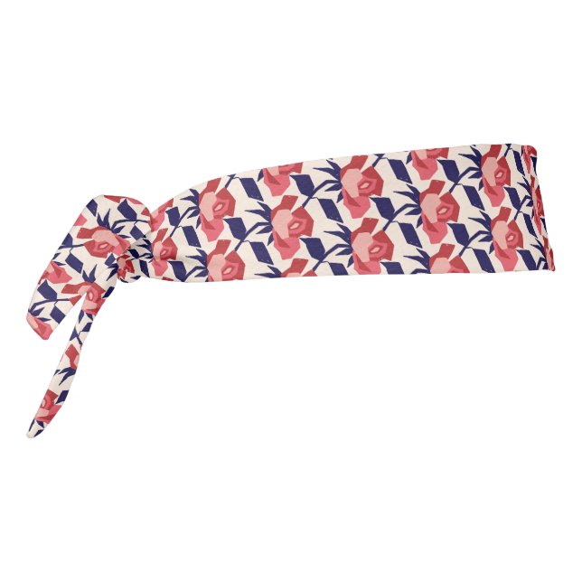 Rosy Whimsy Navy Red Headband (Rotate 270)