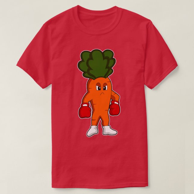 rot as Boxer with Boxing gloves T-Shirt (Design Front)