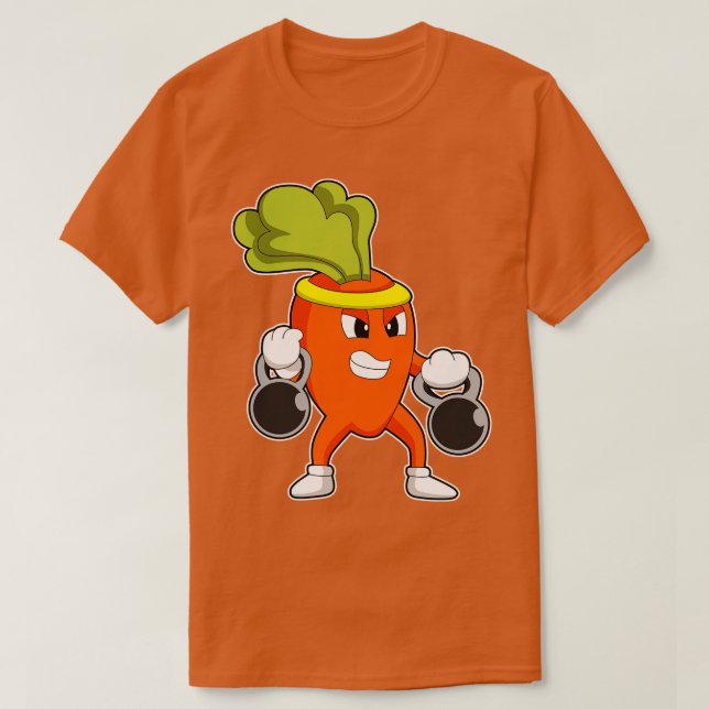 rot at Fitness with Dumbbells T-Shirt (Design Front)