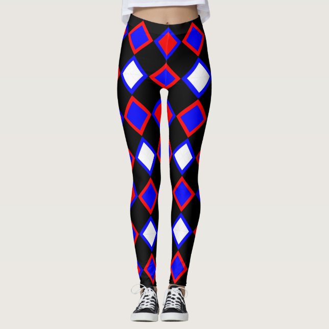 Rot Blau Leggings (Front)