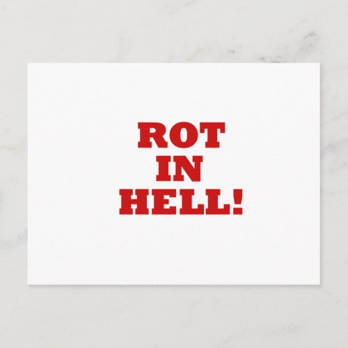 Rot In Hell Postcard