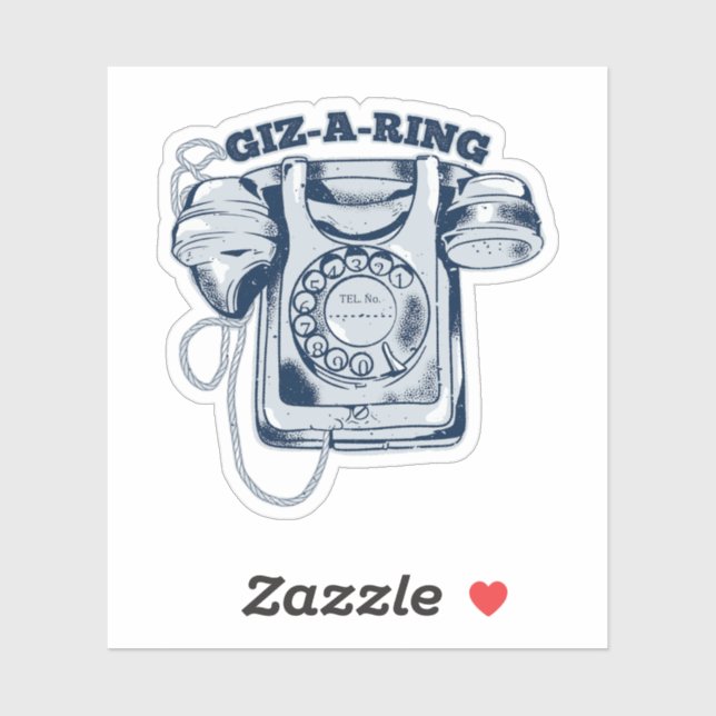 Rotary dial telephone Blue Sticker (Sheet)