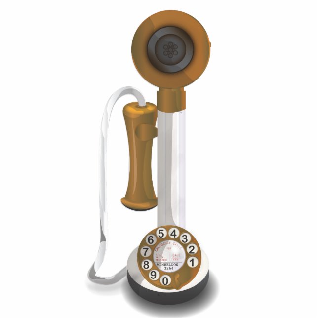 Rotary Dial Telephone Cutout (Front)