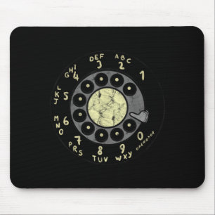Rotary Dial Vintage Old Phones Numbers  Mouse Pad