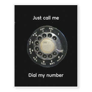 Rotary Dialer Temporary Tattoos