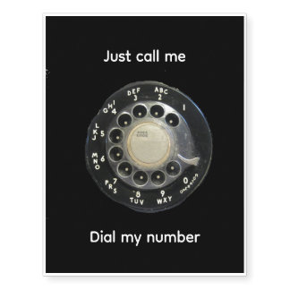 Rotary Dialer Temporary Tattoos 