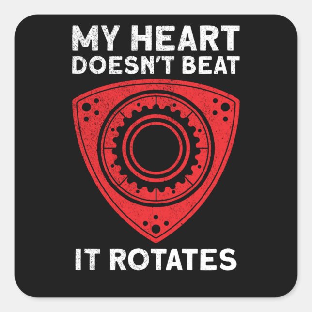 Rotary Engine Revolutions Car Tuning Car Workshop Square Sticker (Front)