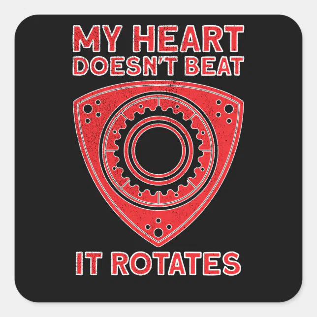 Rotary Engine Revolutions Car Tuning Car Workshop Square Sticker Zazzle