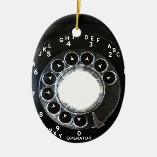 Rotary Phone Ceramic Ornament