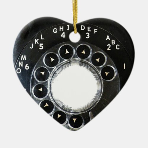 Rotary Phone Ceramic Ornament