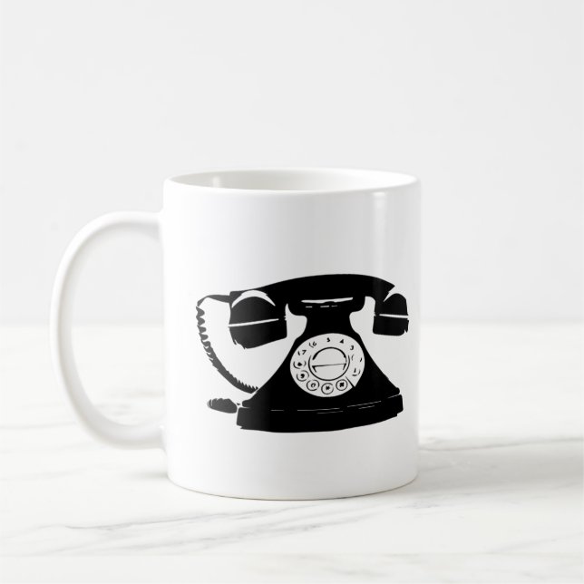 Rotary Phone  Coffee Mug (Left)