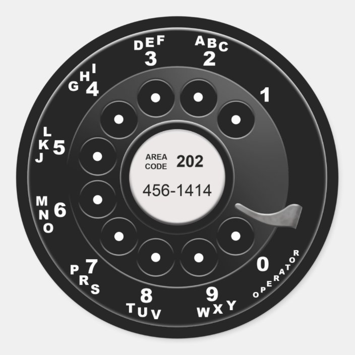 rotary-phone-dial-classic-round-sticker-zazzle