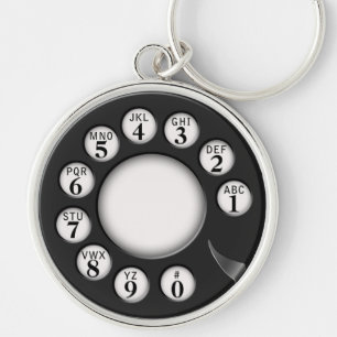 Rotary Phone Dial Keychain