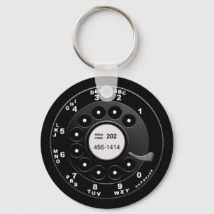 Rotary Phone Dial Keychain
