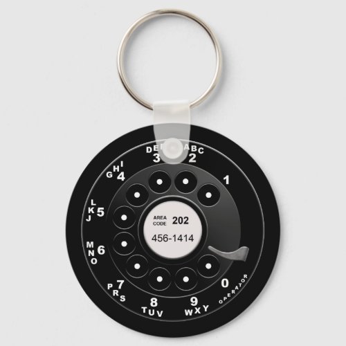 Rotary Phone Dial Keychain