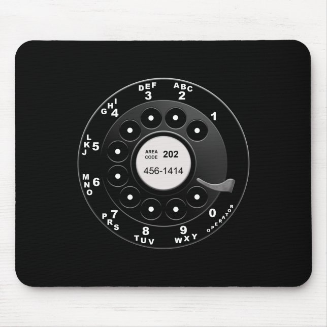 Rotary Phone Dial Mouse Pad (Front)