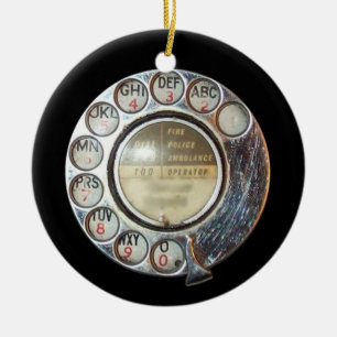 ROTARY PHONE DIAL ornament