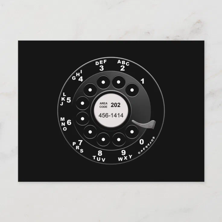 Rotary Phone Dial Postcard Zazzle