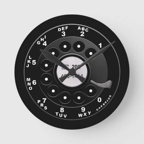 Rotary Phone Dial Round Clock