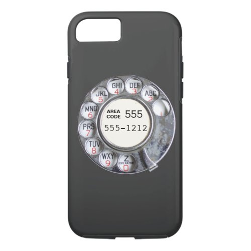 Rotary phone dial with phone number iPhone 87 case