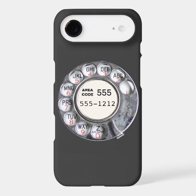 Rotary phone dial with phone number Case-Mate iPhone case (Back)