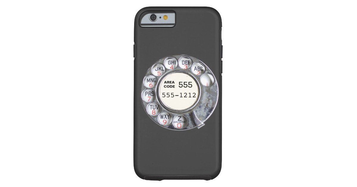 Rotary phone dial with phone number CaseMate iPhone case Zazzle
