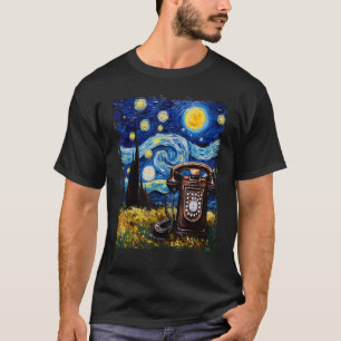 Rotary Phone in Van Gogh vintage rotary dial phone T-Shirt