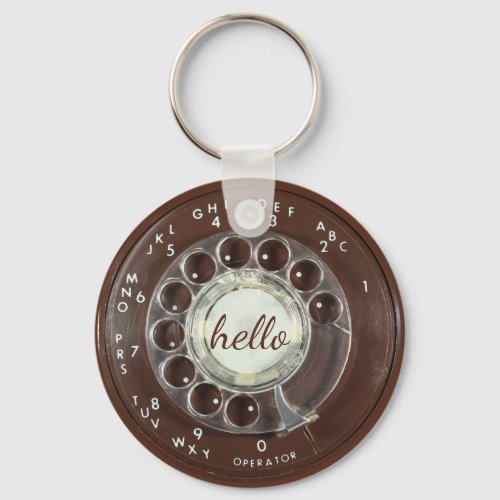 Rotary Phone Look Keychain