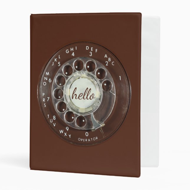 Rotary Phone Look Mini Binder (Front/Inside)