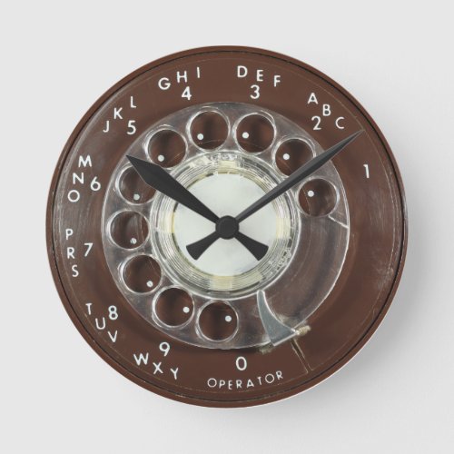 Rotary Phone Look Round Clock