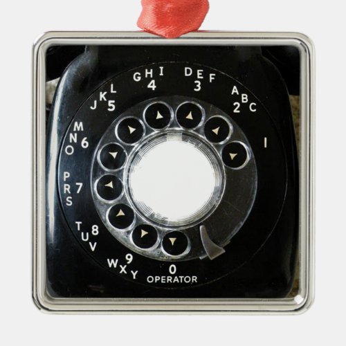 Rotary Phone Metal Ornament